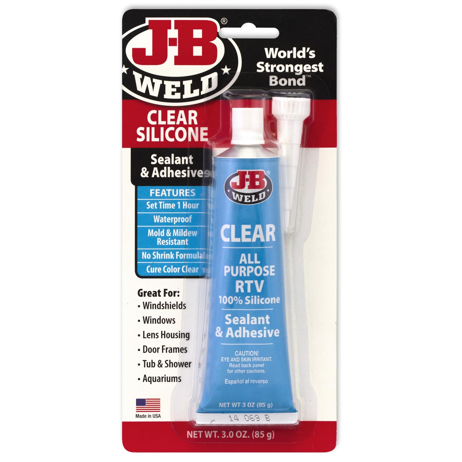 J-B Weld Silicone Sealant - 3 oz Clear