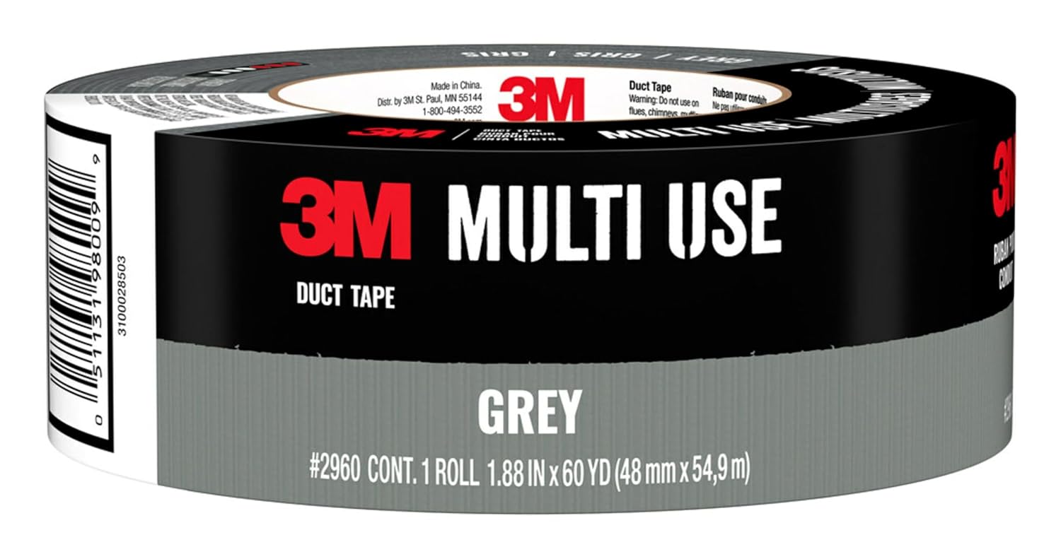 3M Duct Tape 188 in x 60 yd Gray 1