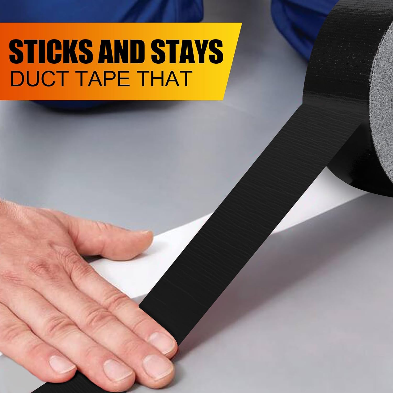 5-Pack Duct Tape Heavy Duty 2inx30yd No Residue Weatherproof Black