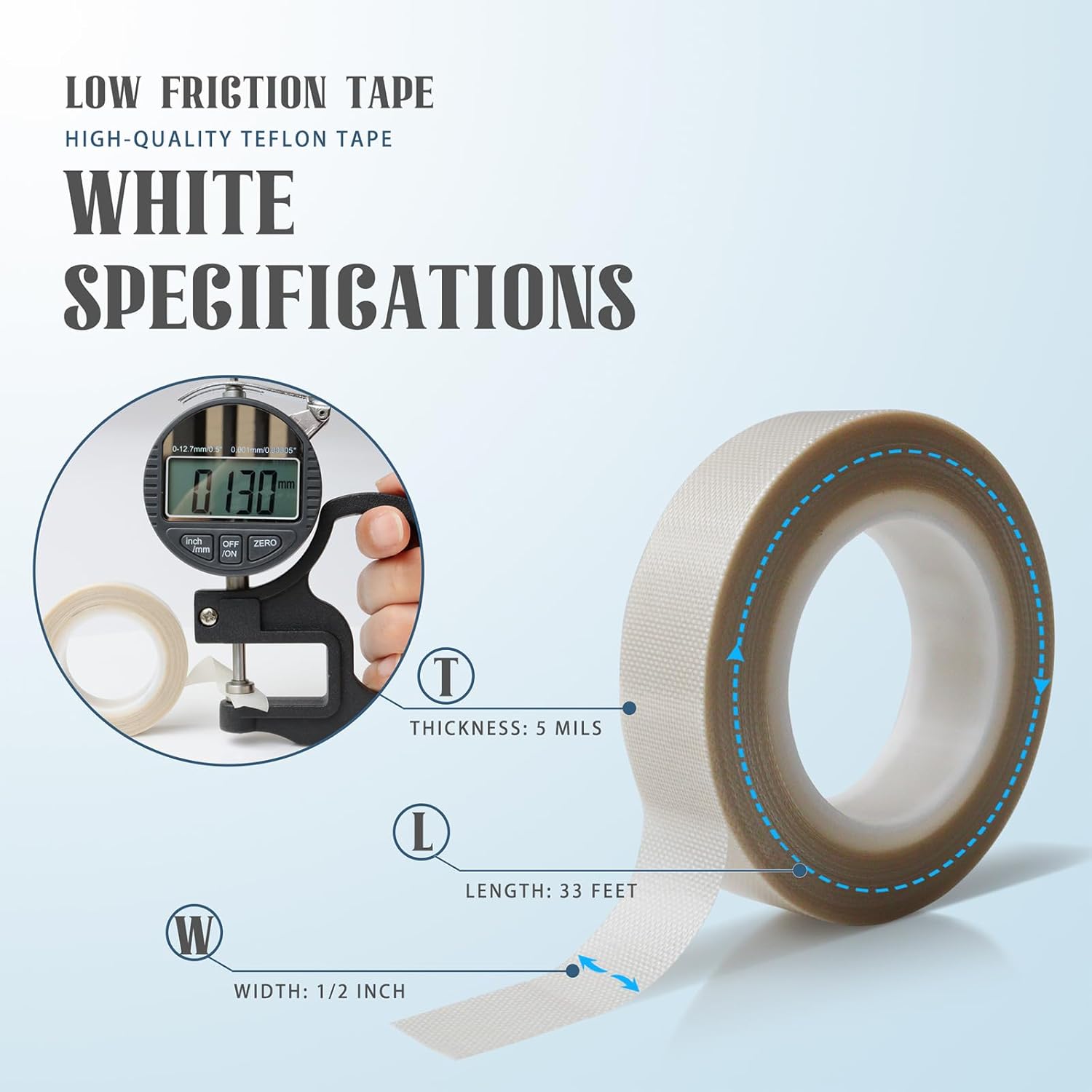 Low Friction Drawer Tape 05inx33ft
