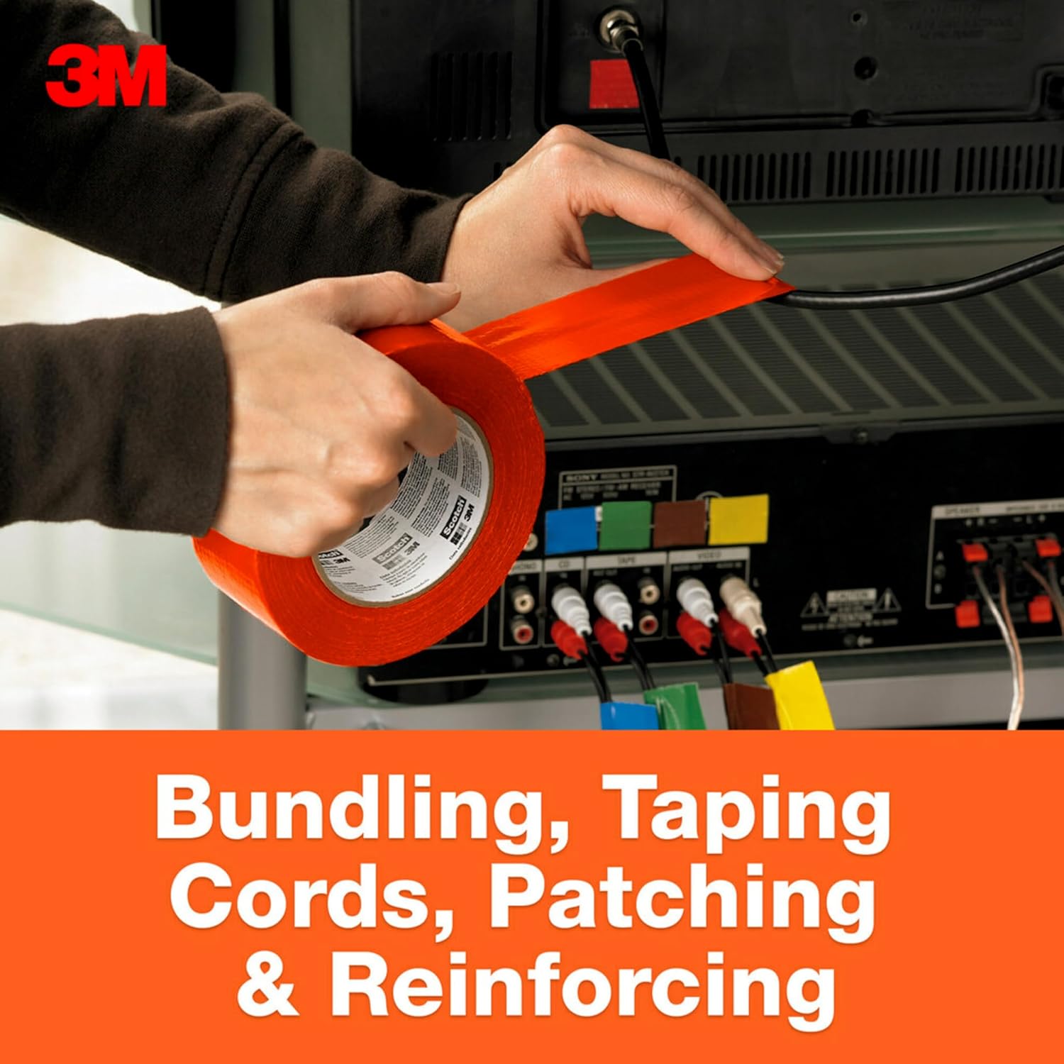 3M Multi-Use Orange Duct Tape 188x20Yards Strong Adhesive Water-Resistant