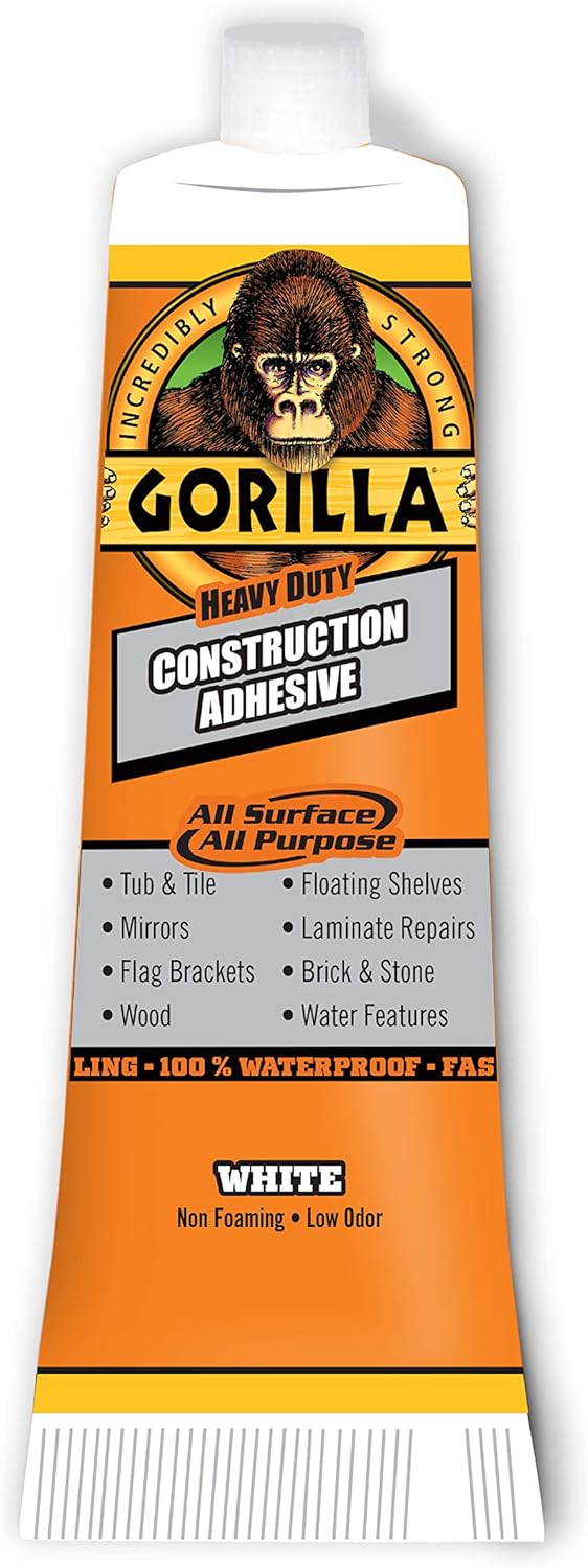 Gorilla Heavy Duty Construction Adhesive 25oz Squeeze Tube