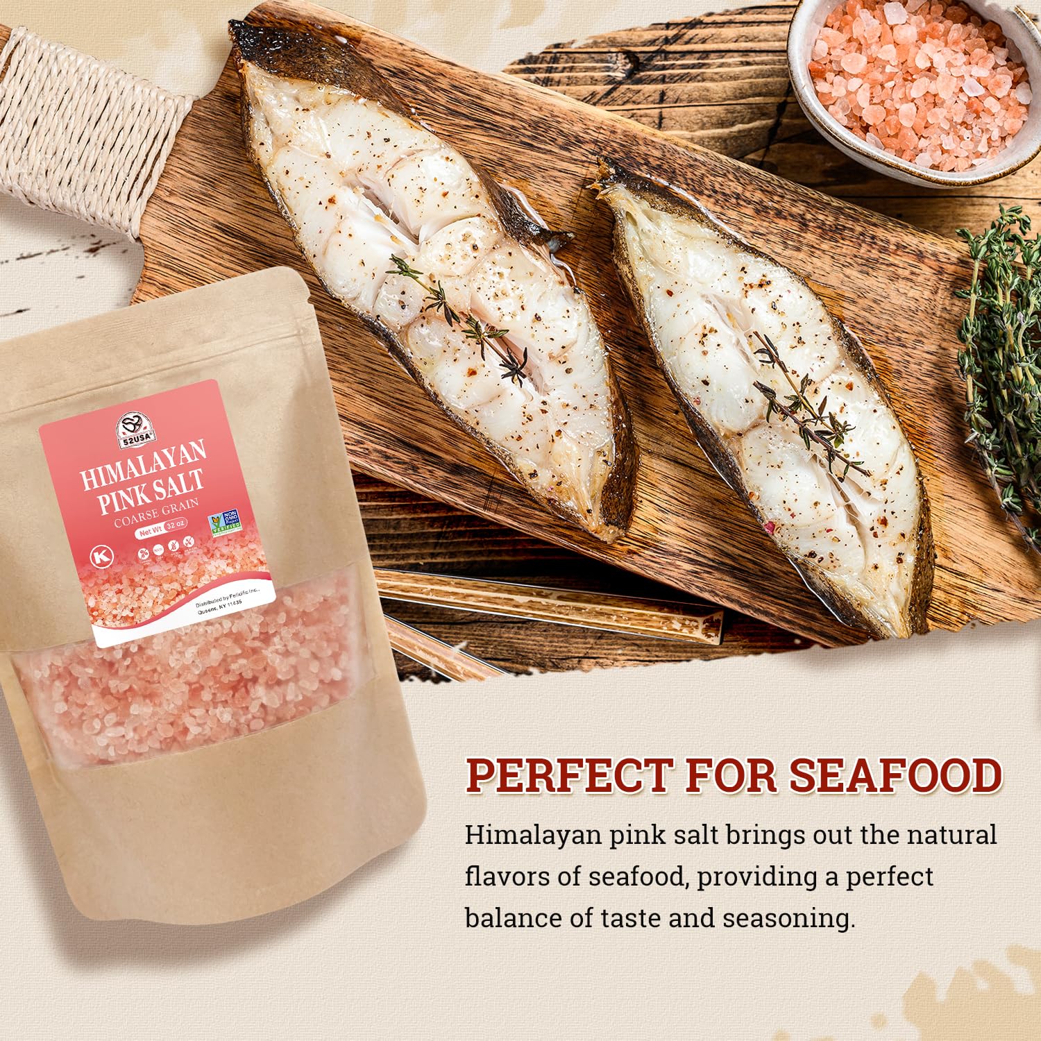52USA Black Peppercorns Pink Himalayan Salt Set