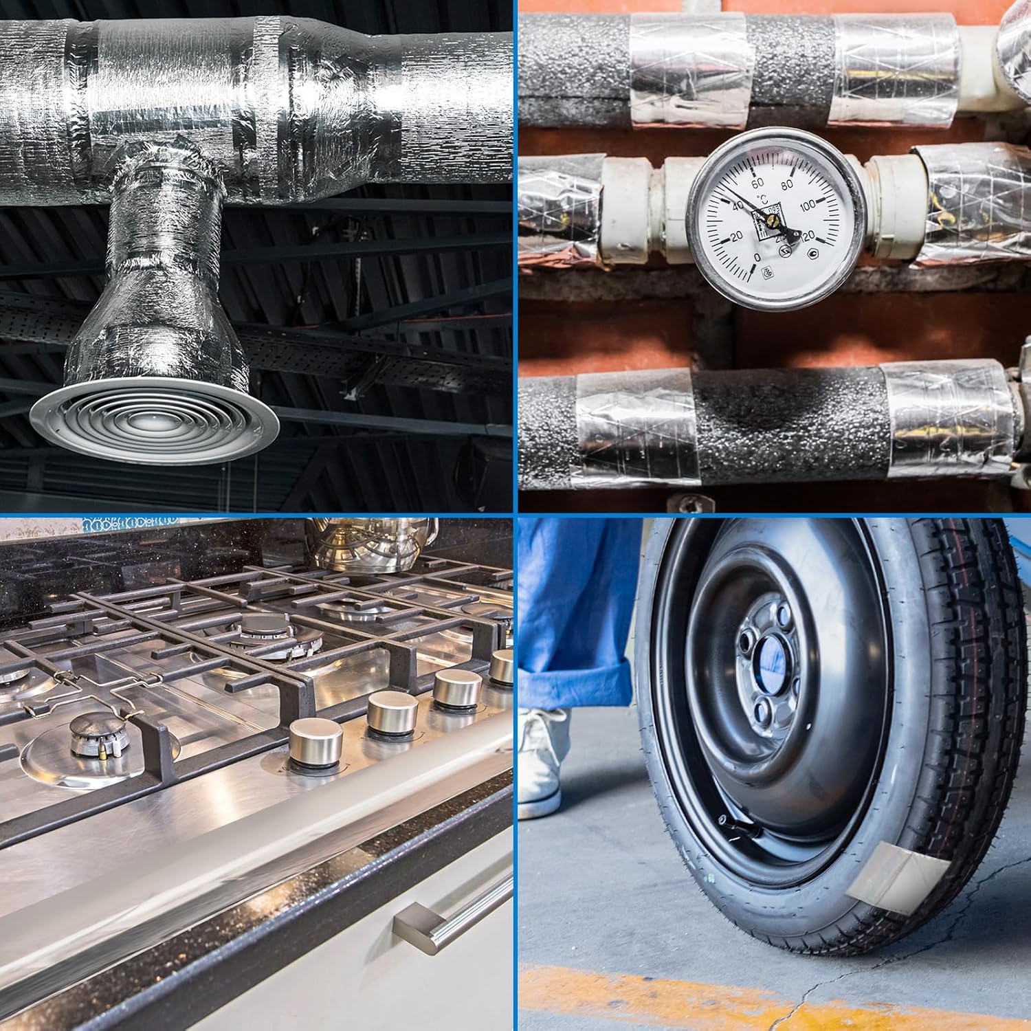 Thicker Silver Aluminum Foil Tape for Ductwork
