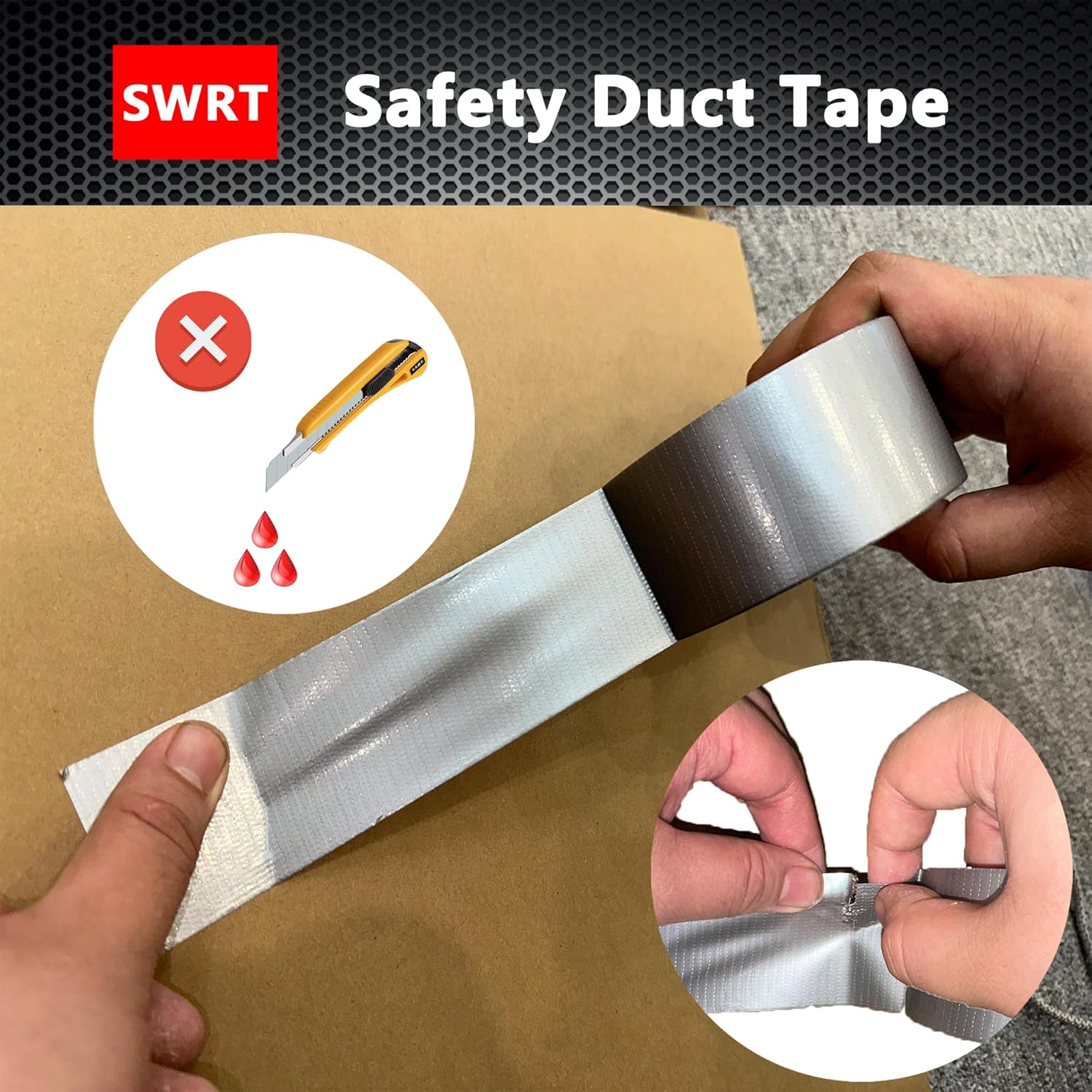 5-Pack Silver Duct Tape Strong Adhesive All Weather Sealed Padded