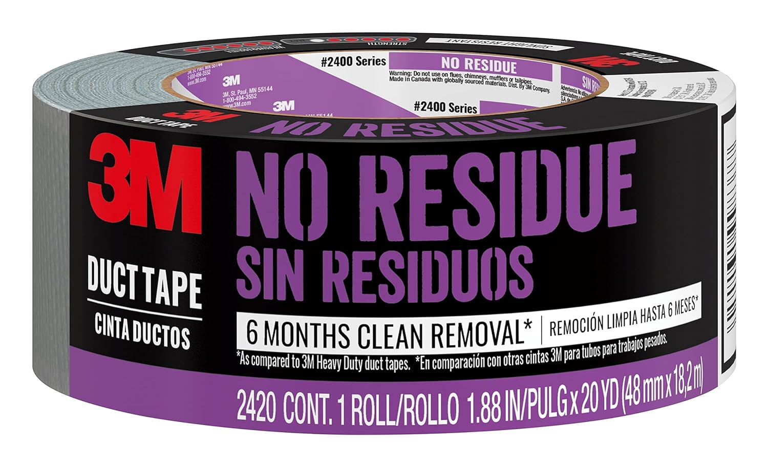 No Residue Duct Tape 3M 2420-A Durable for Long-Lasting Use