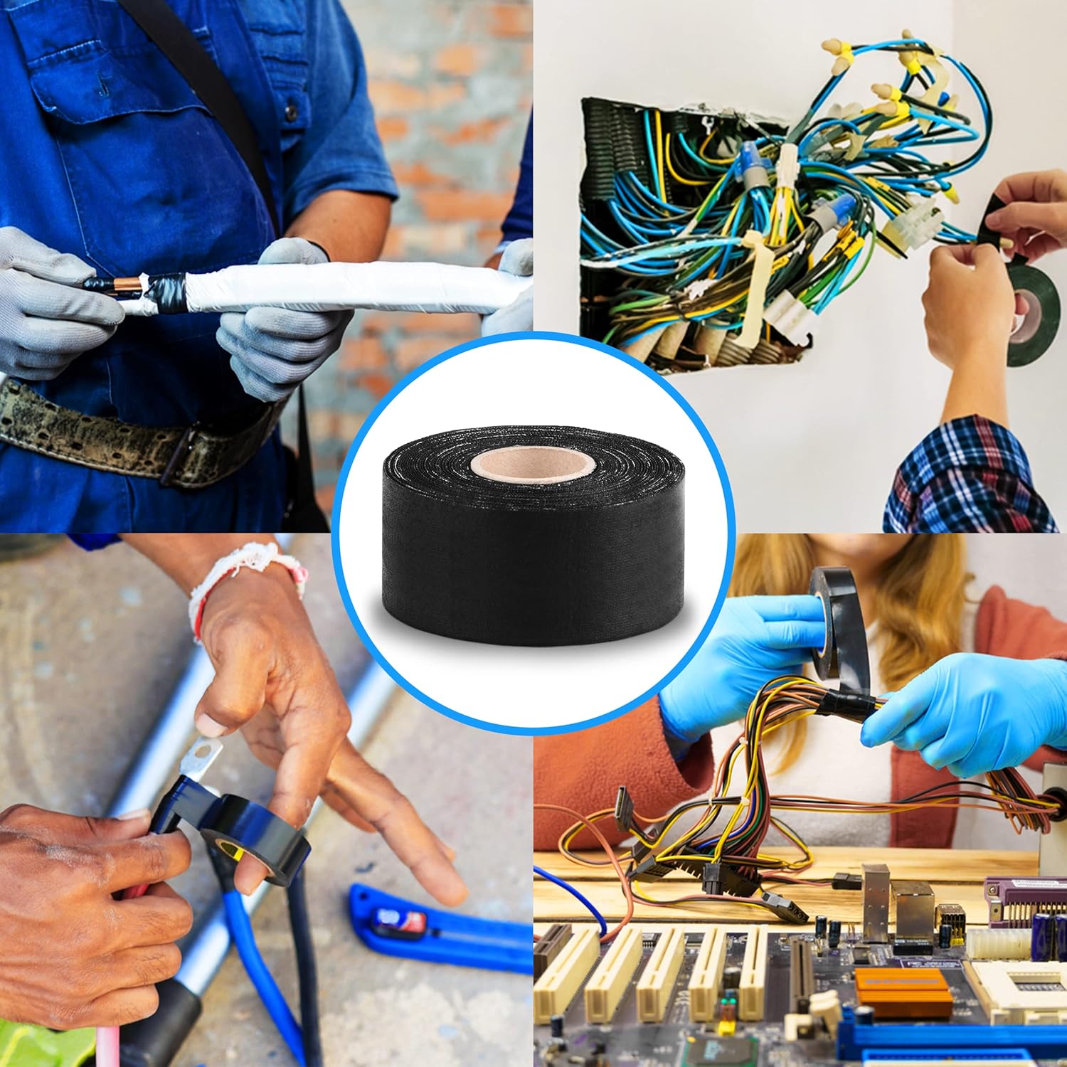 OHLECTRIC Duct Tape - Cloth Adhesive for Wire Protection