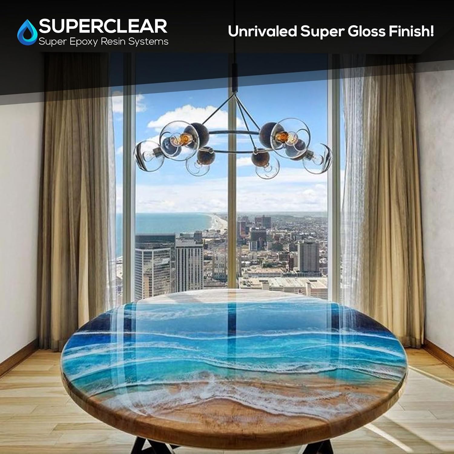 Superclear 64oz Epoxy Resin USA-Made Food Grade Bar Surface Coating