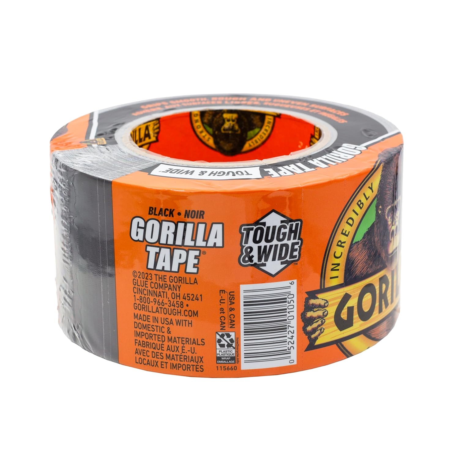 Gorilla Tough Wide Duct Tape 288 x 25yd Black
