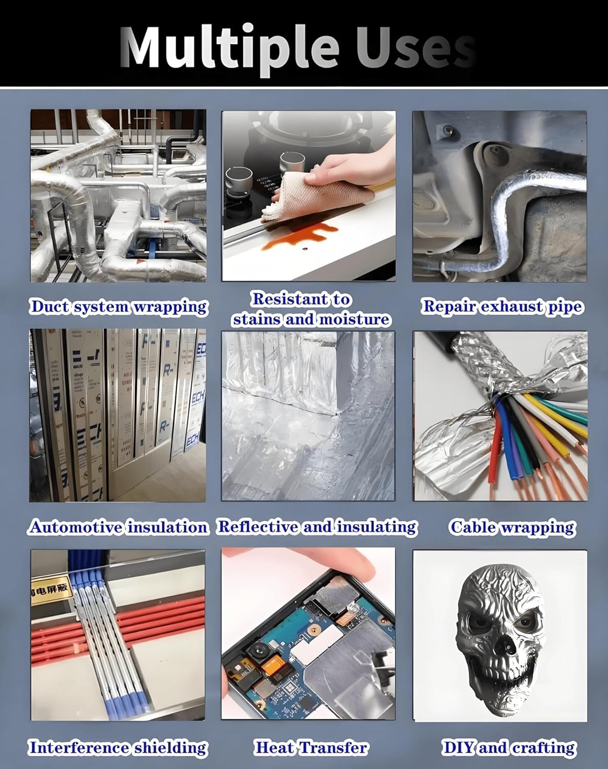 Thick Metal Duct Tape for HVAC Applications