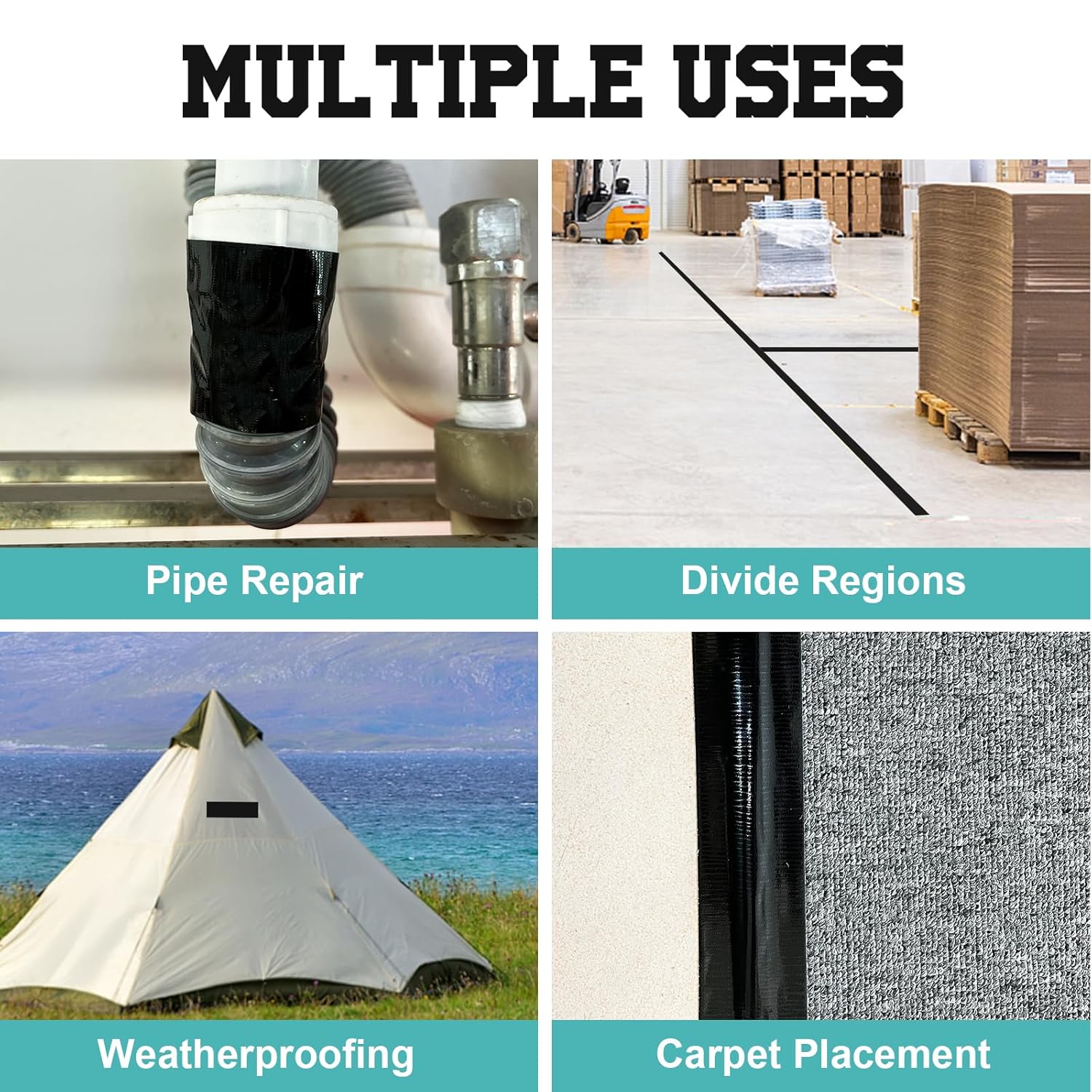 Black Duct Tape for Heavy-Duty Use
