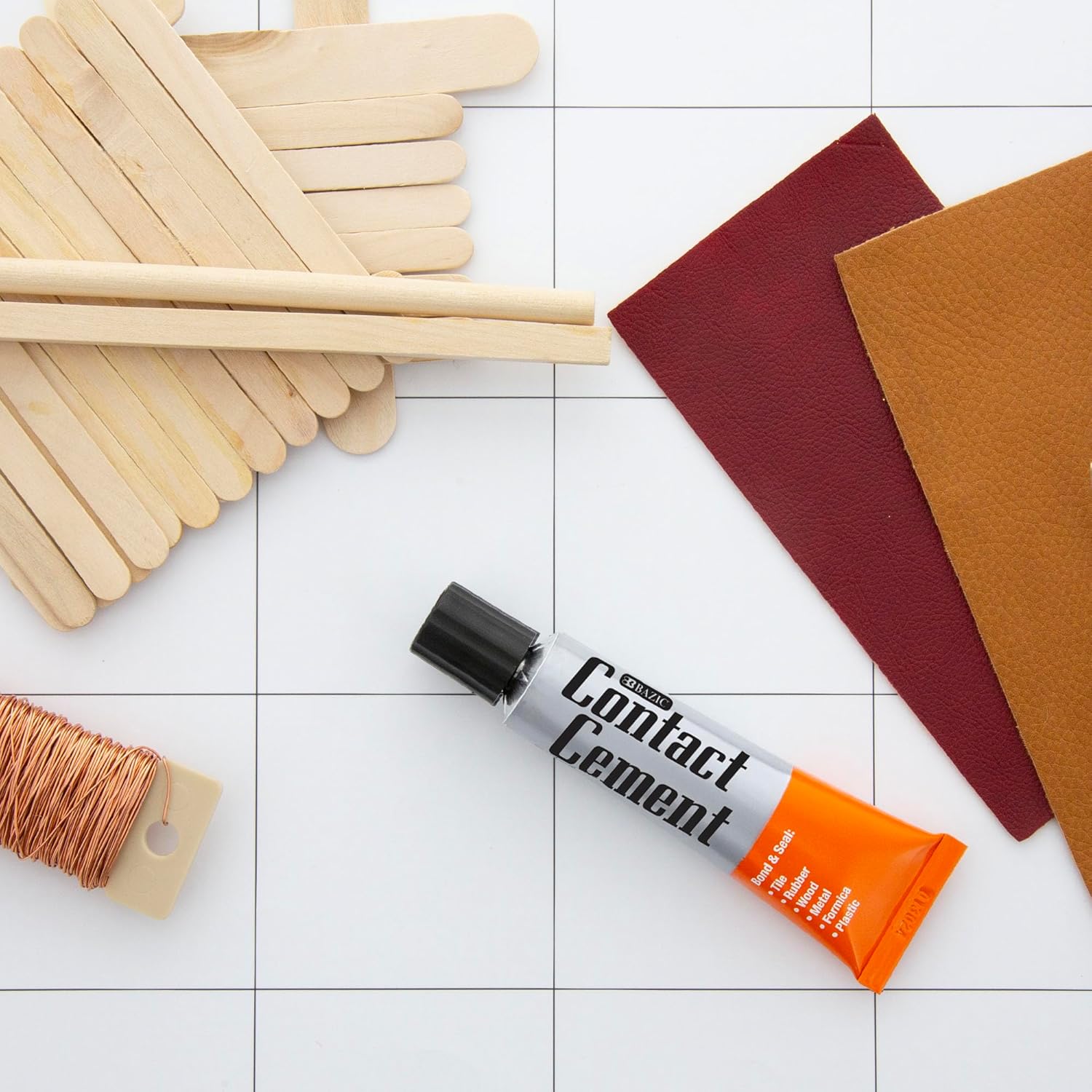 Strong adhesive bonds Tile Wood More - BAZIC Contact Cement 2-Pack