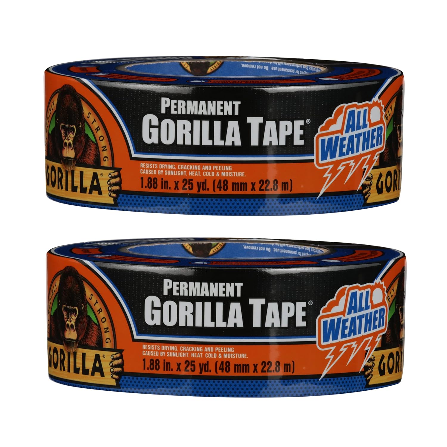 Gorilla All Weather Outdoor Waterproof Duct Tape Pack of 2