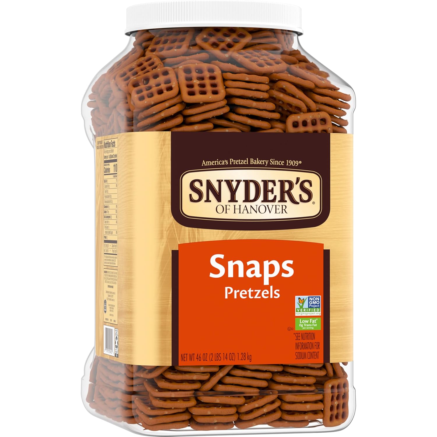 Snyders of Hanover Crunchy Pretzels 46 Oz Canister