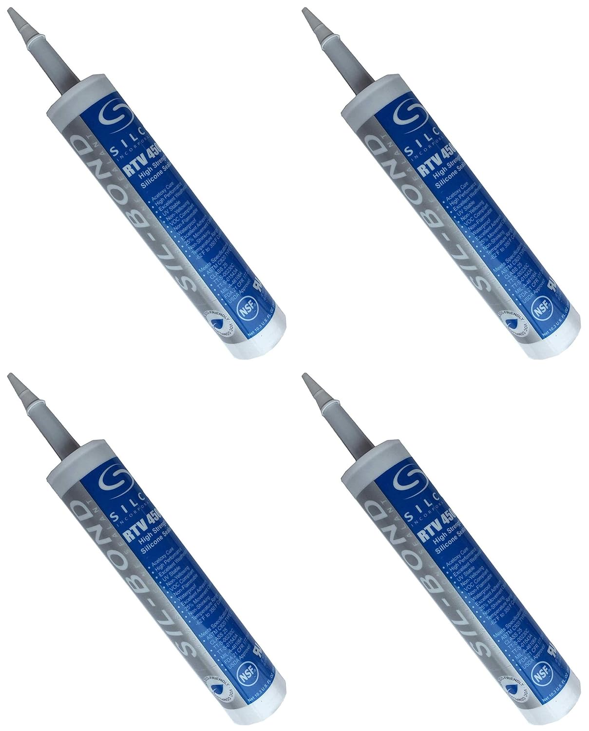 Sil-Bond Secure Paper Sealer Sealant Adhesive Clear FourPack 103 oz each