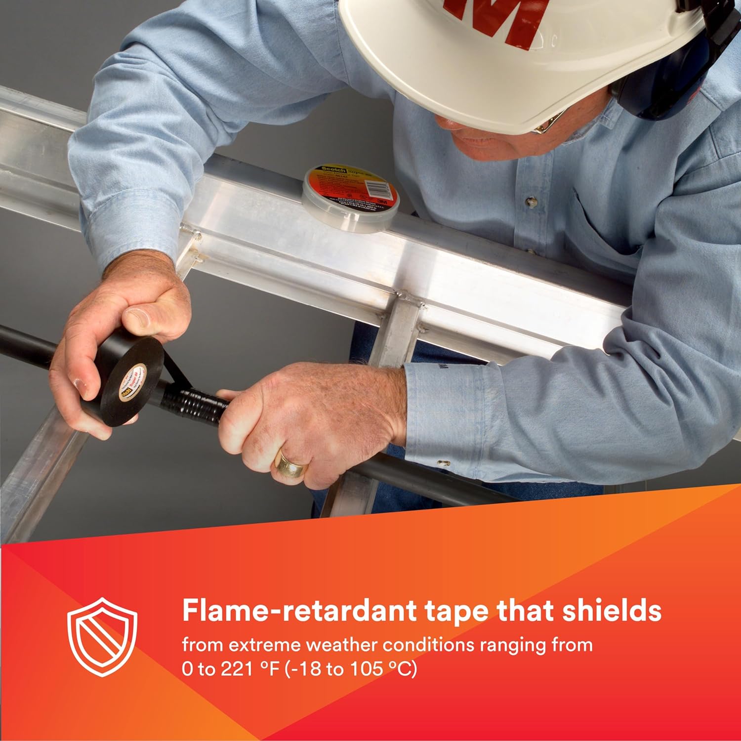 3M Scotch Vinyl Electrical Tape - Premium Heavy Duty Fire retardant and UV protected