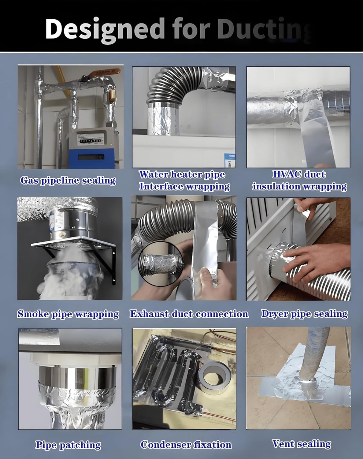Thick Metal Duct Tape for HVAC Applications