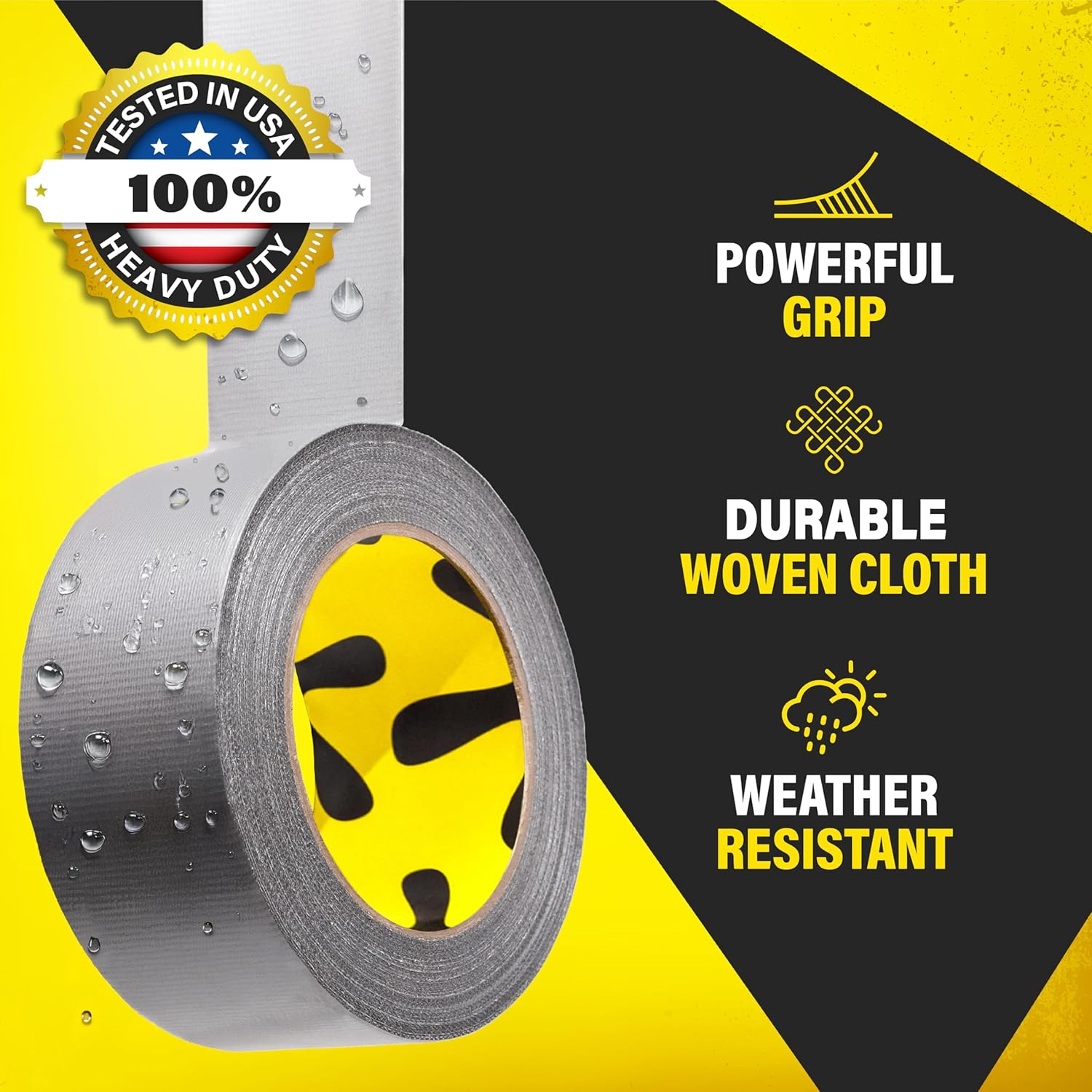 Durable Duct Tape - 90ft Roll with Silver adhesive