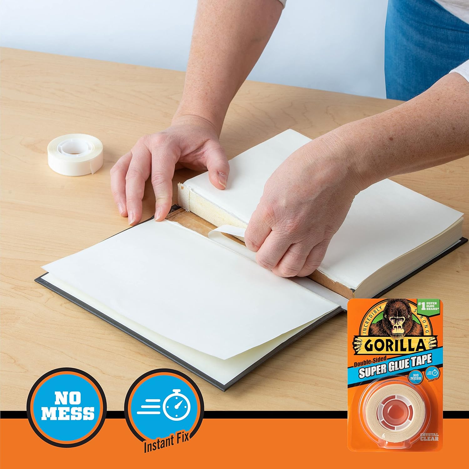 Gorilla Super Glue Tape 5 8in x 20ft Clear Pack of 1