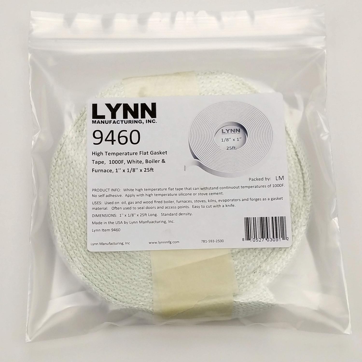 Lynn Manufacturing Flat Gasket Tape 9460