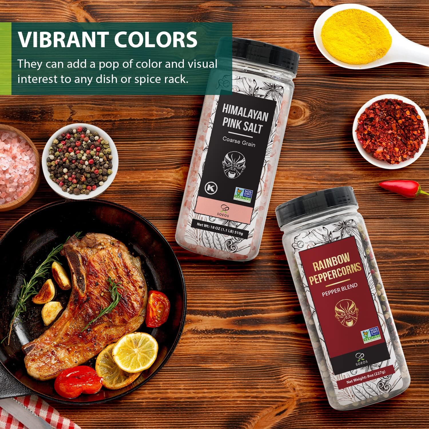 Himalayan Pink Salt Rainbow Peppercorn Refills