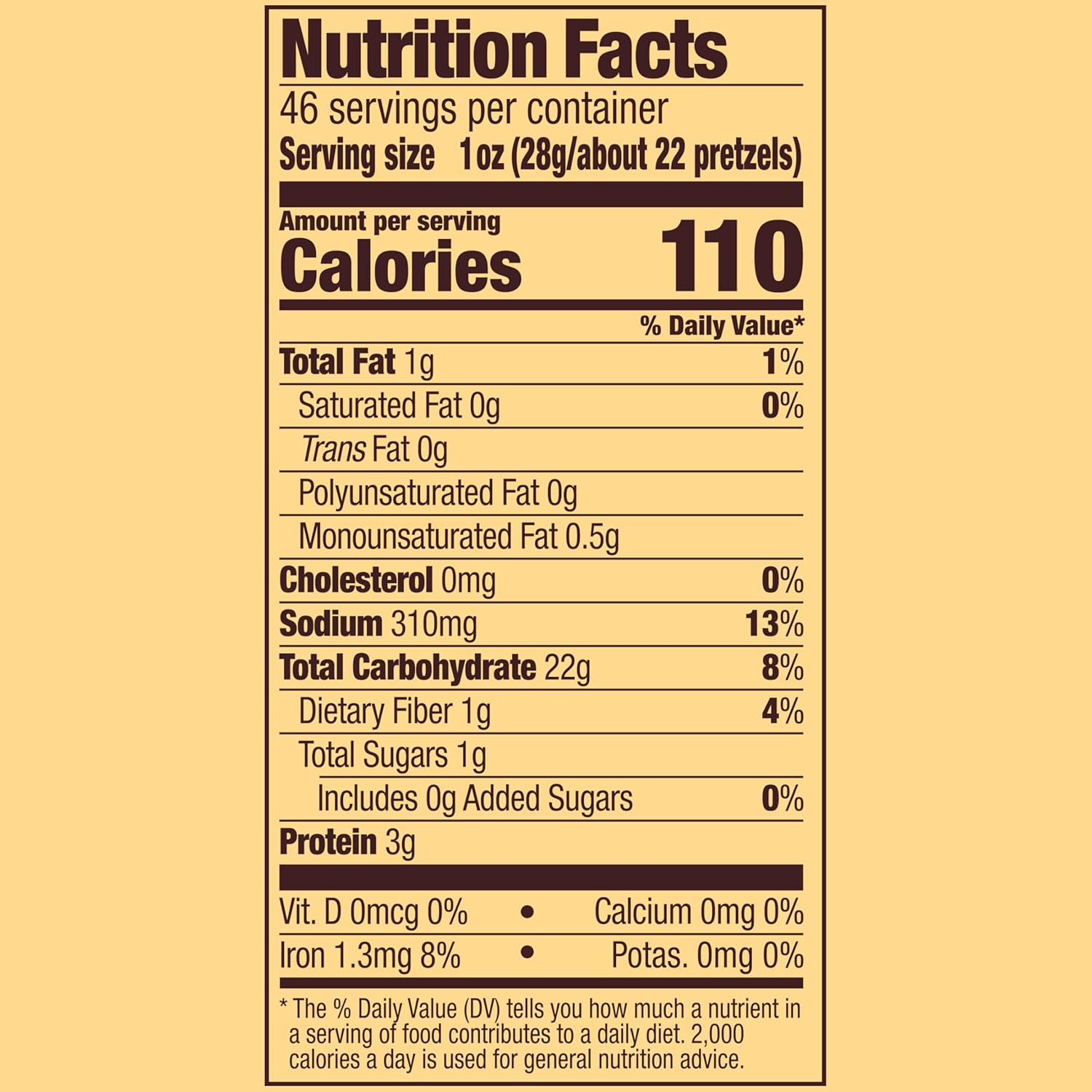 Snyders of Hanover Crunchy Pretzels 46 Oz Canister
