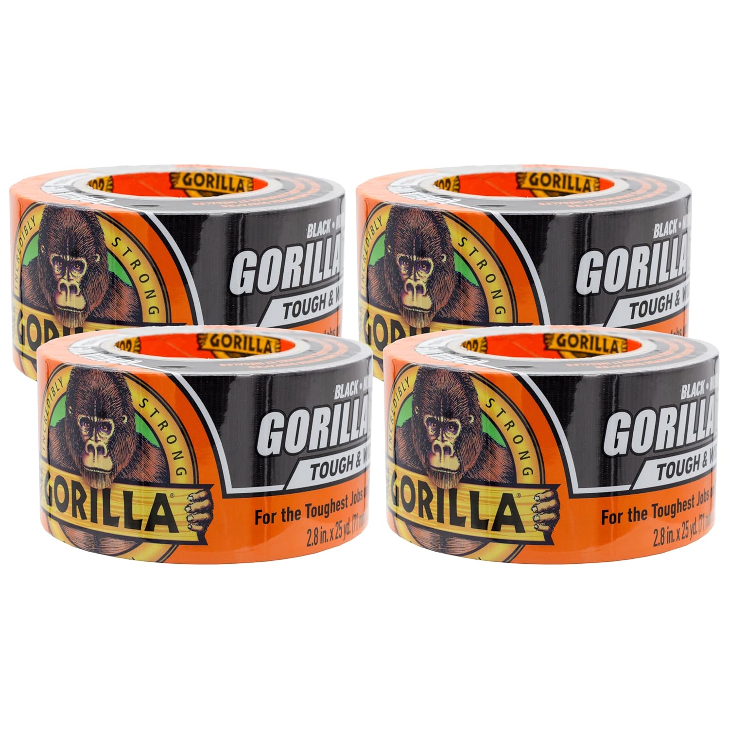 Gorilla Tough Wide Duct Tape 288 x 25yd Black