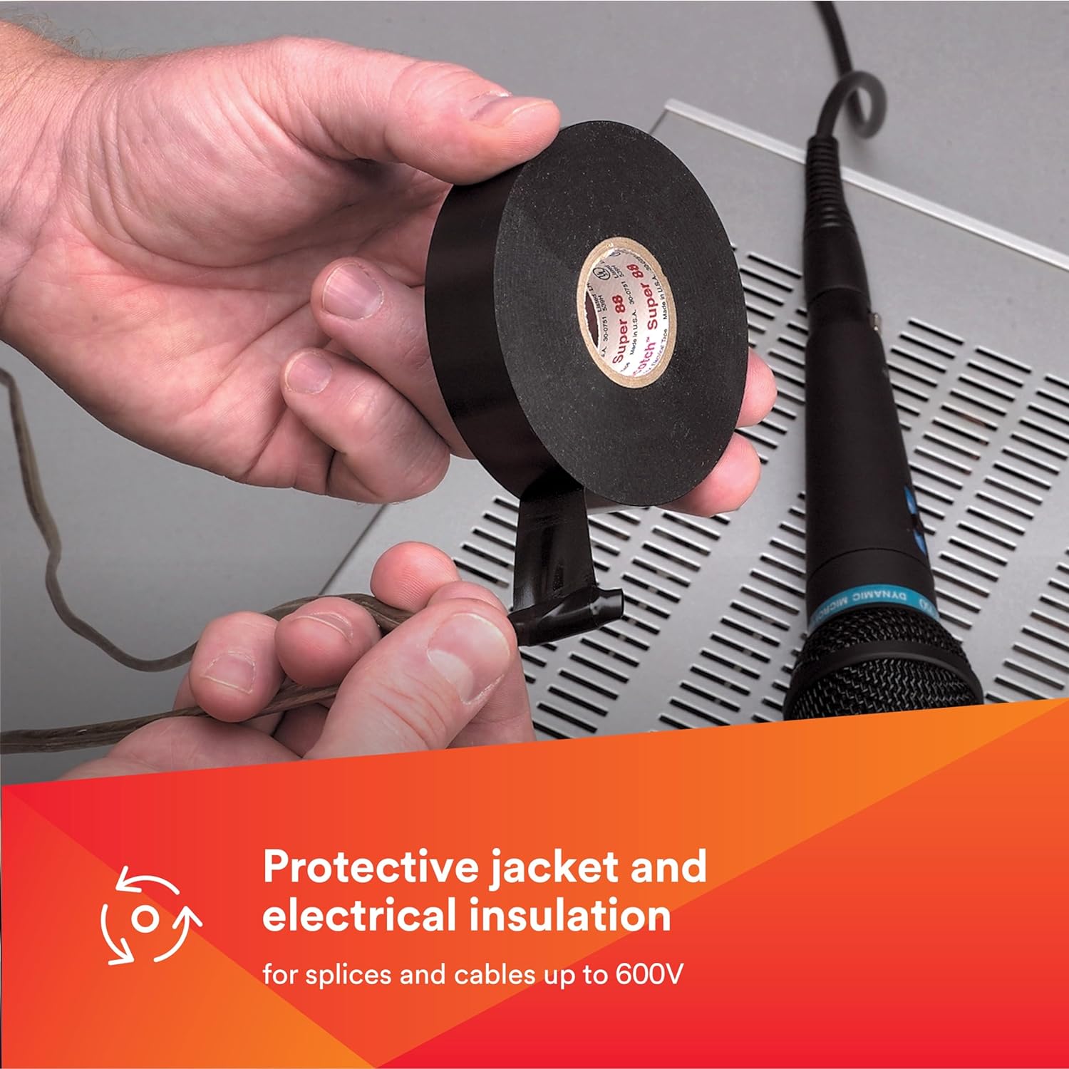 3M Scotch Vinyl Electrical Tape - Premium Heavy Duty Fire retardant and UV protected