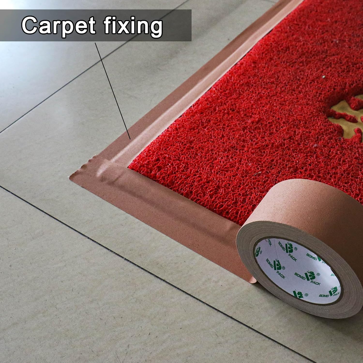 BOMEI PACK Non-Reflective Brown Gaffer Tape Self-Adhesive 2in x 30yds