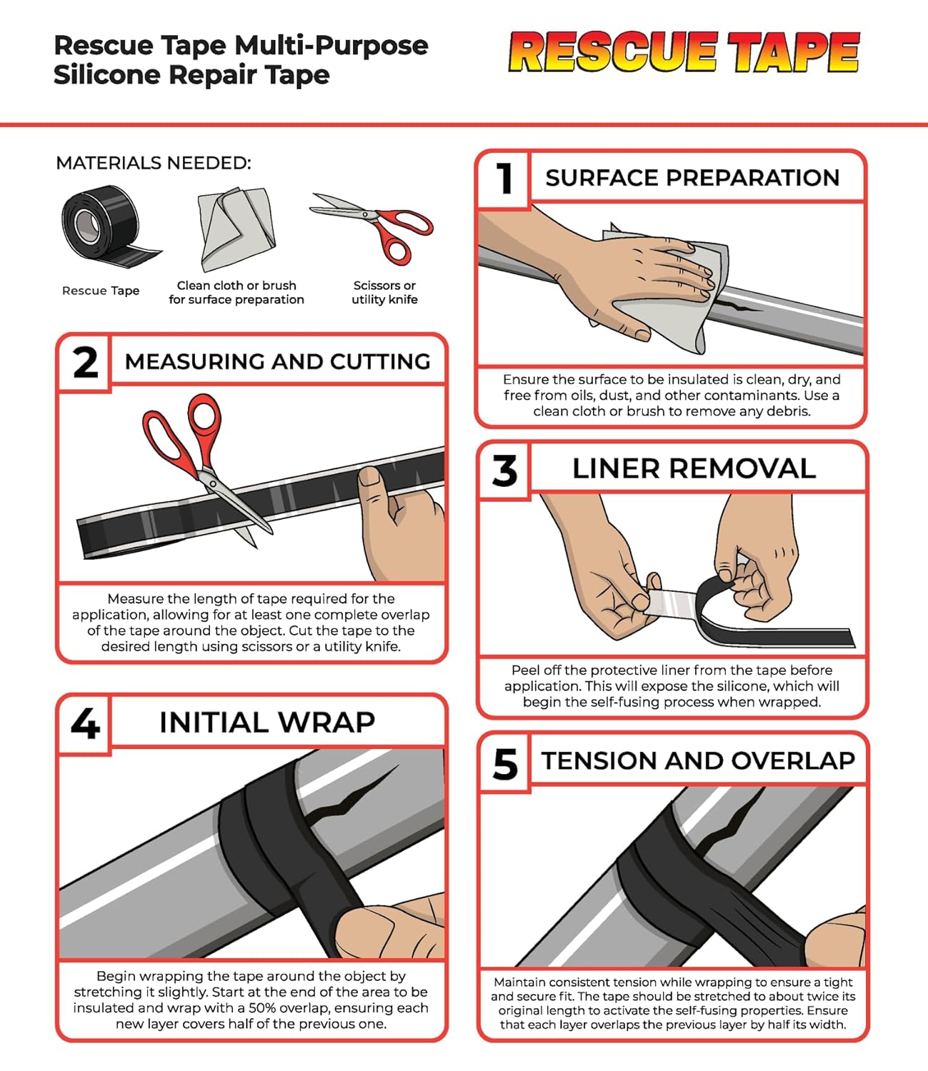 Secure Silicone Tape for Plumbing Emergency Repairs