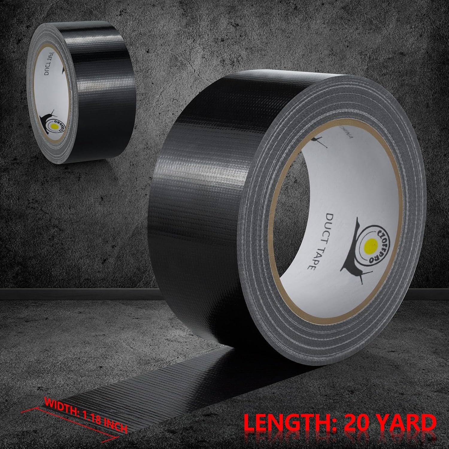 Heavy Duty Duct Tape 188 in x 20 Yard Black