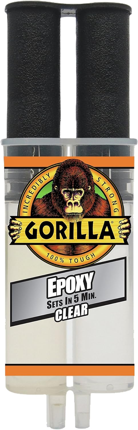 Gorilla 2 Part Epoxy 5 Min Set Clear Syringe Industrial Use