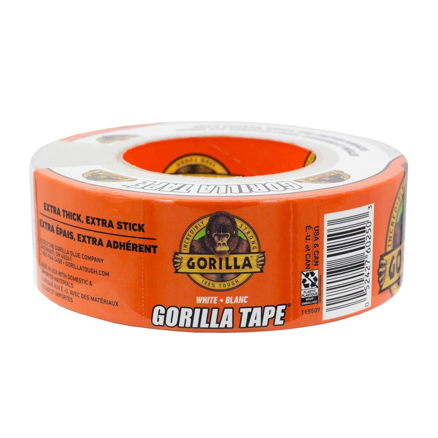 Gorilla Duct Tape White 30 yd roll Pack of 2