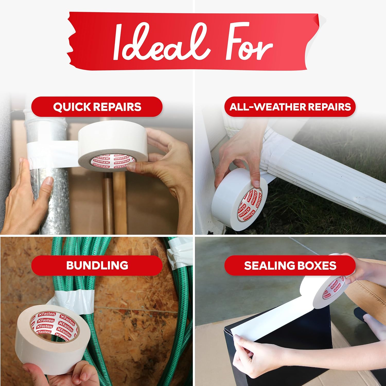 Durable 3 x 30 Yards Duct Tape for Home Industrial Use