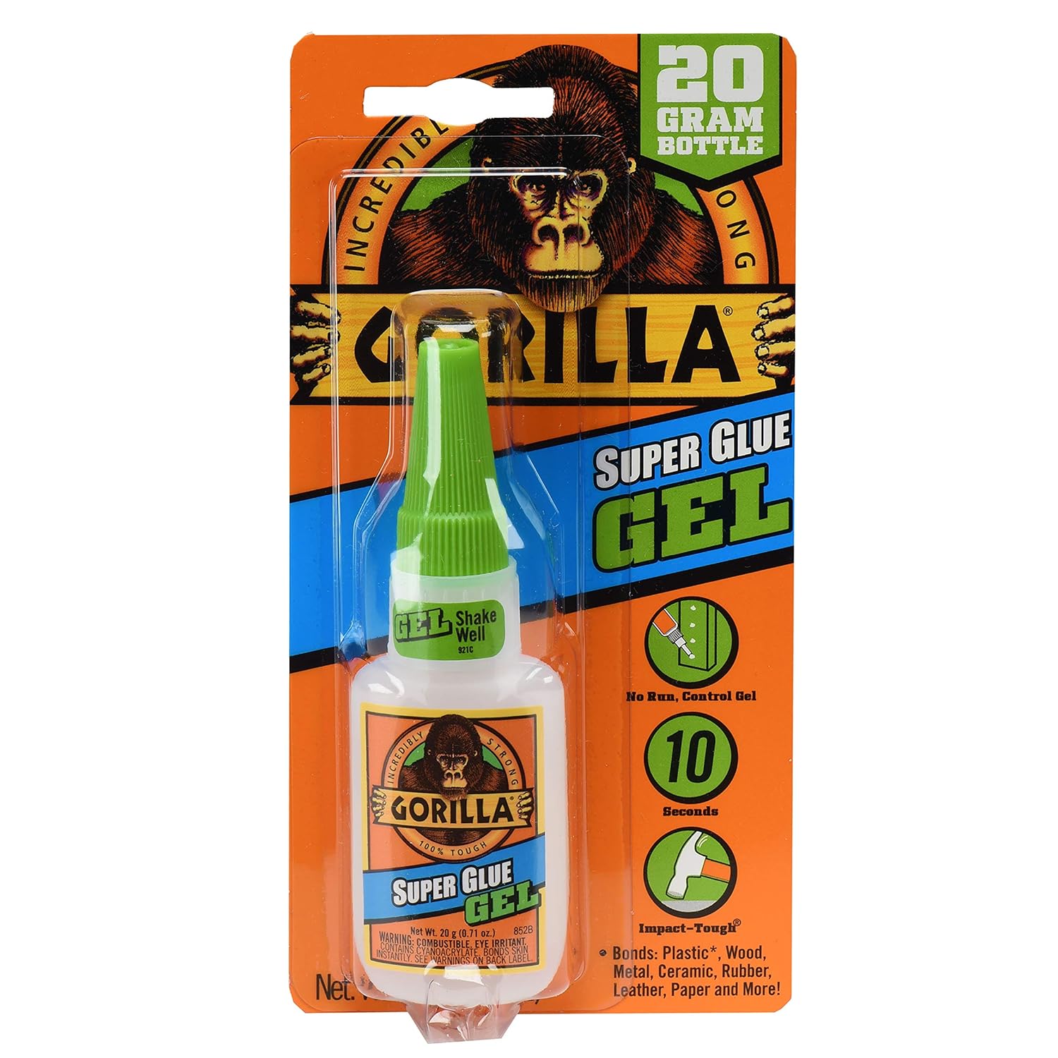 Gorilla Super Glue Gel Clear 20g Pack of 1