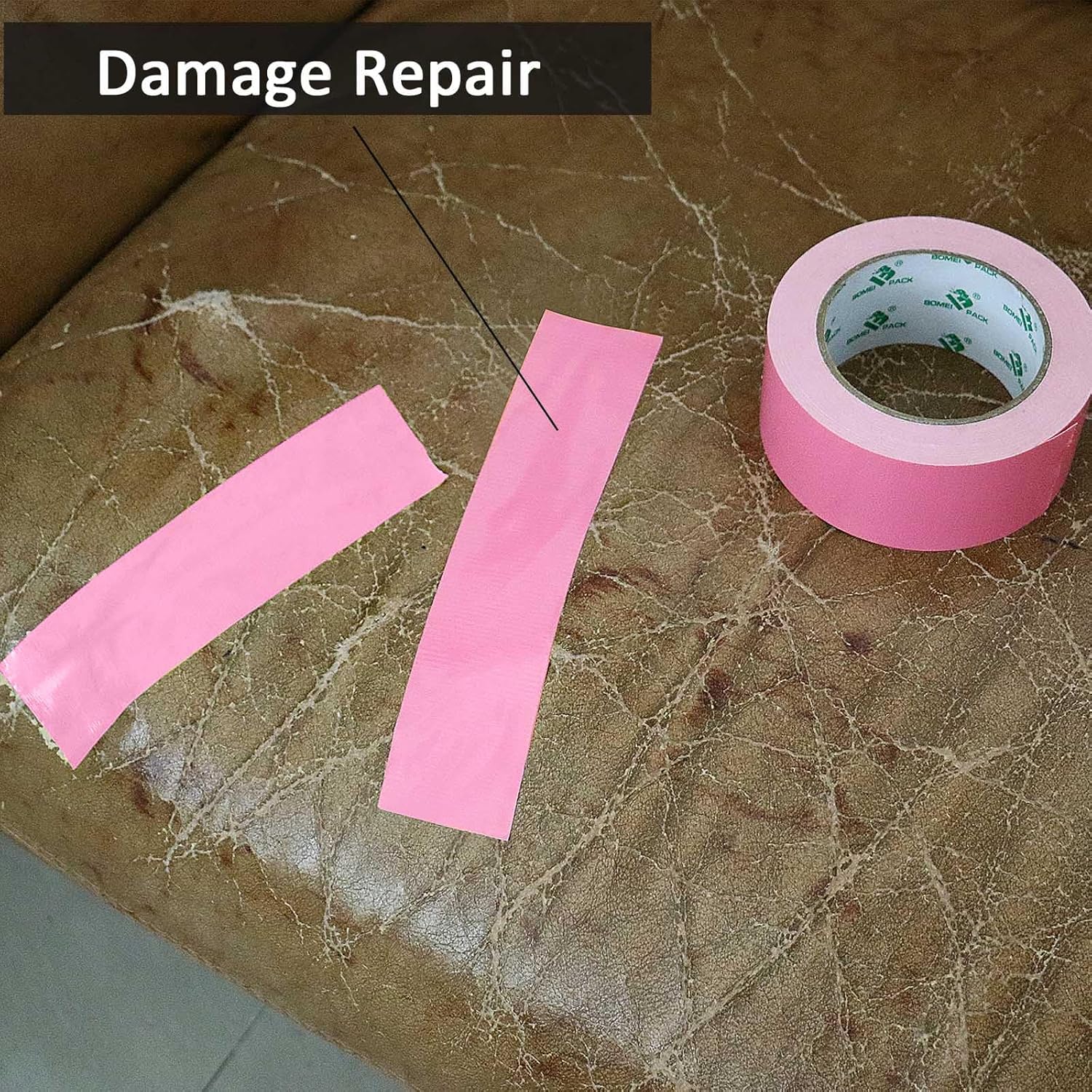 Bomei Pack Pink Duct Tape 3 Rolls 9mil x 188inch x 30yds