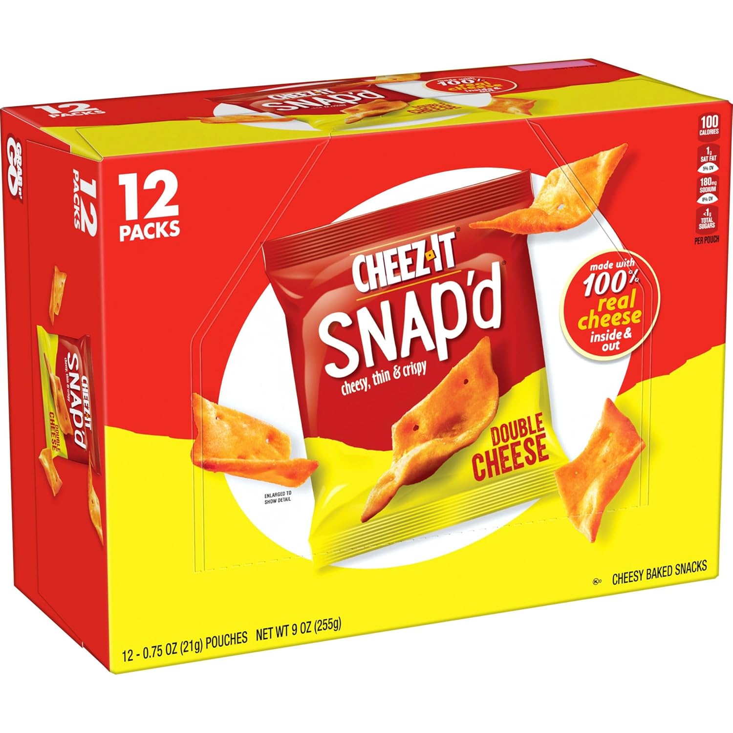 Double Cheese Snapd Cheese Cracker Chips Perfect for Snacking 9oz Box