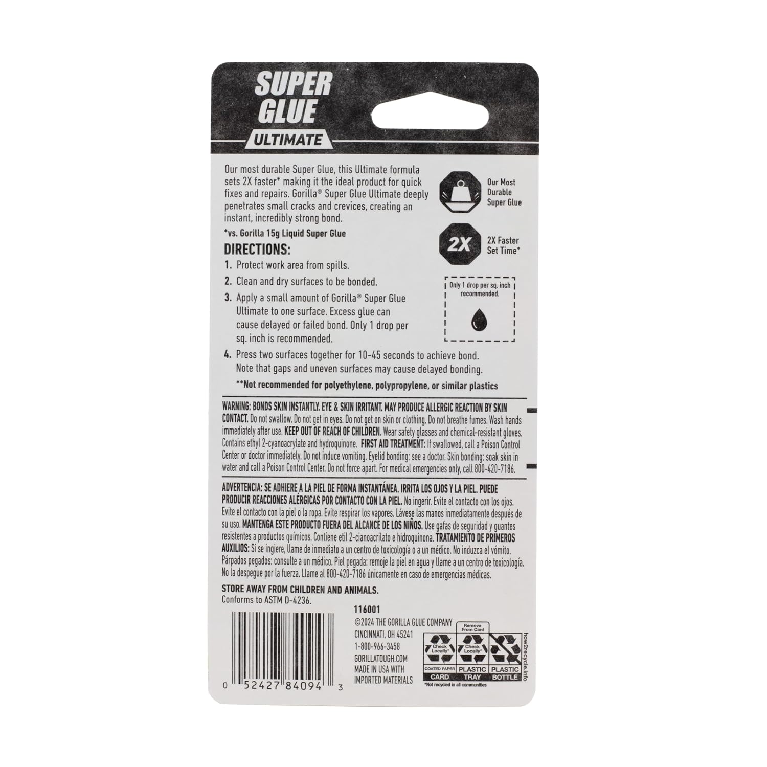 Gorilla Super Glue Ultimate