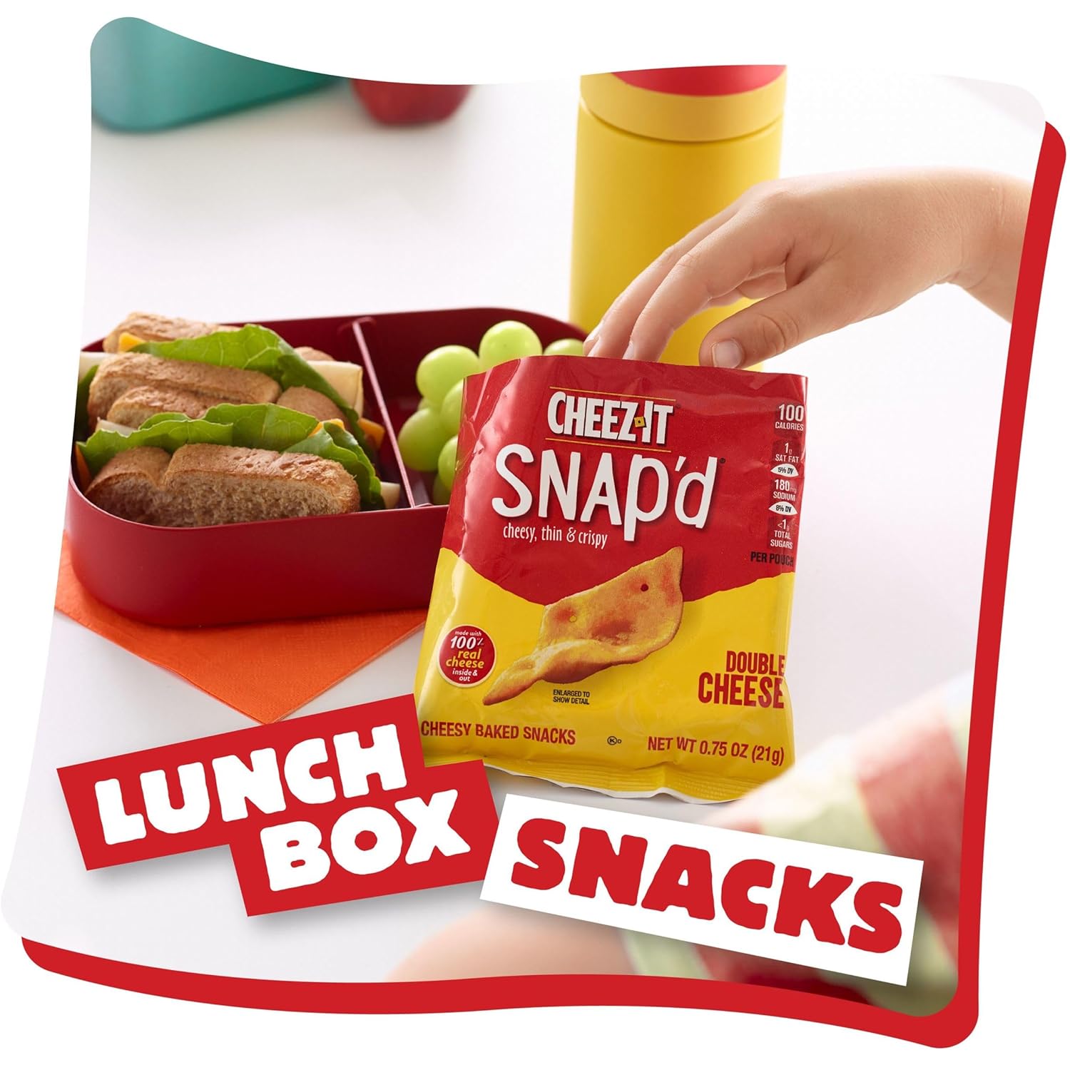 Double Cheese Snapd Cheese Cracker Chips Perfect for Snacking 9oz Box