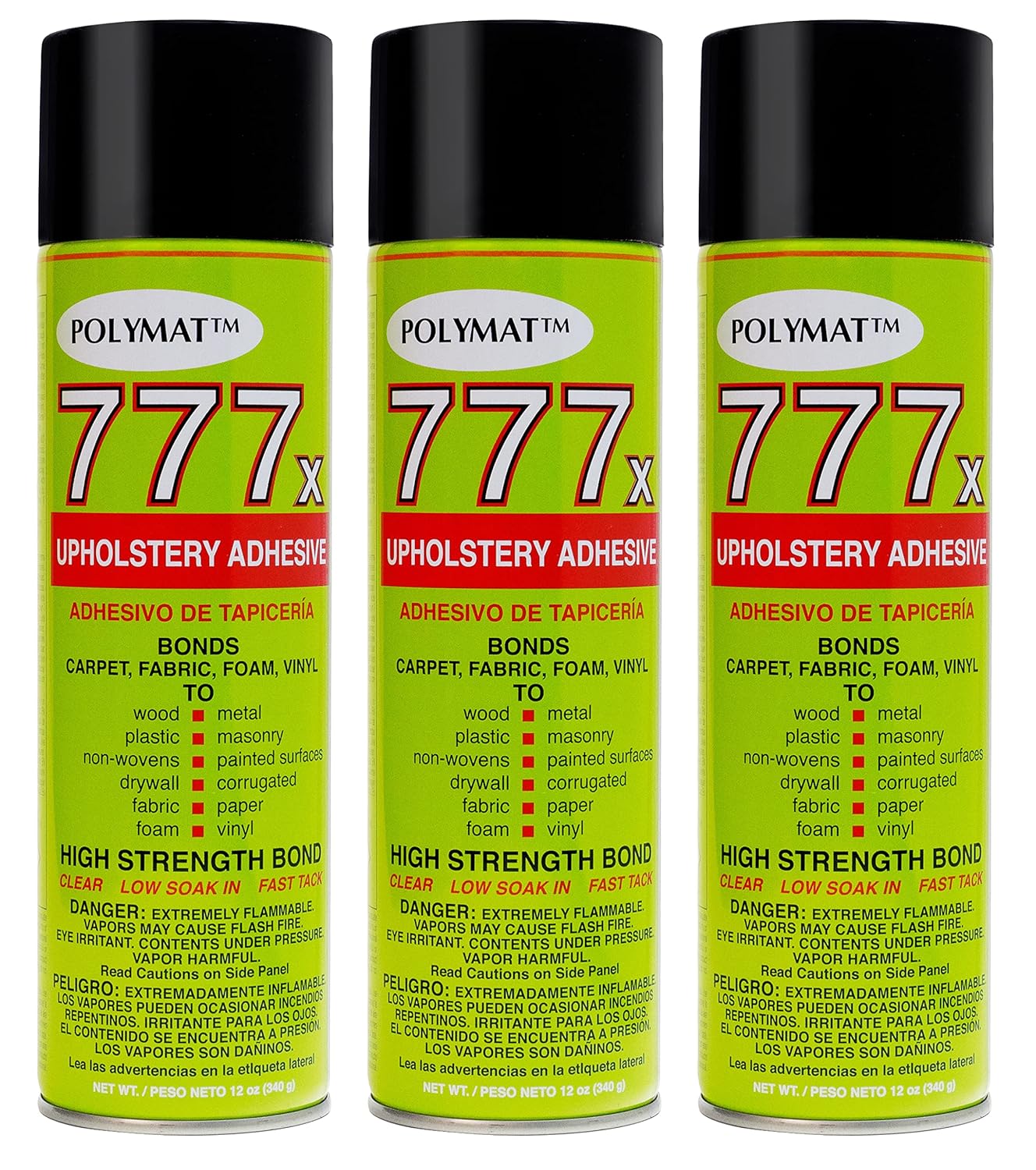 Polymat 777 Spray Glue Adhesive for Fabric Carpets