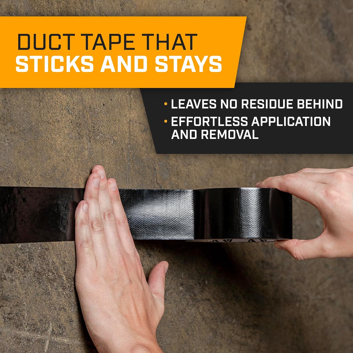 Lockport 2in x 60yd Black Duct Tape Heavy Duty Waterproof No Residue