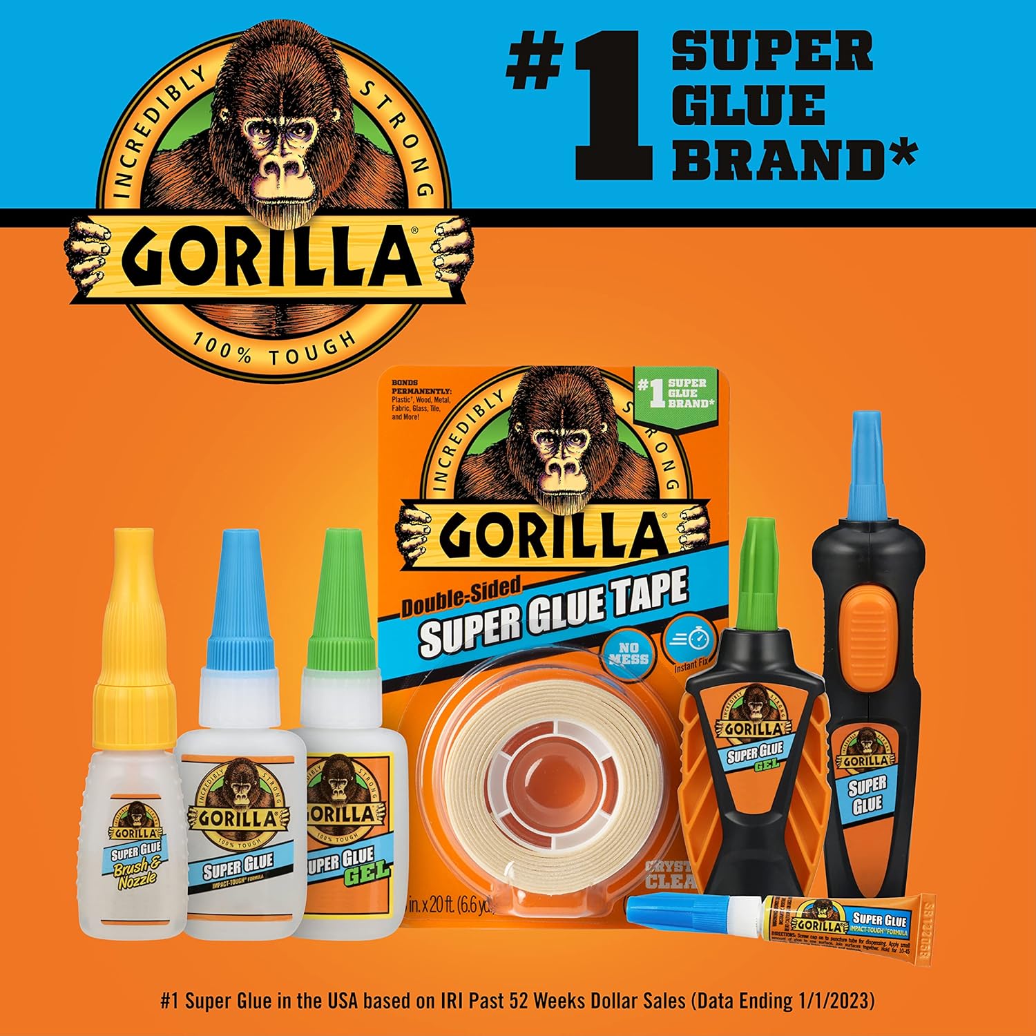Gorilla Super Glue Tape 5 8in x 20ft Clear Pack of 1
