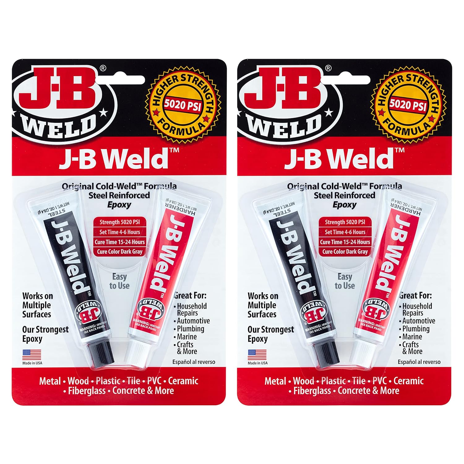 J-B Weld Original Epoxy Steel Reinforced Dark Grey - 2 Pack