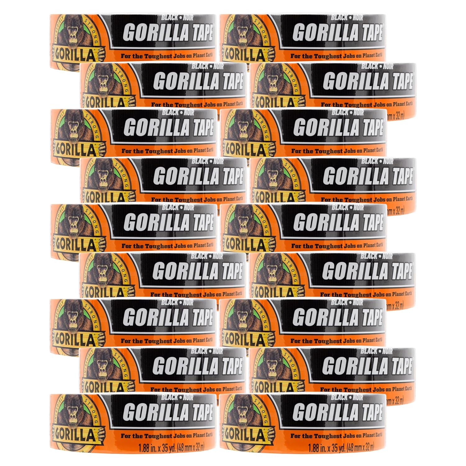 Gorilla Black Duct Tape 188 x 35 yd Bulk 18