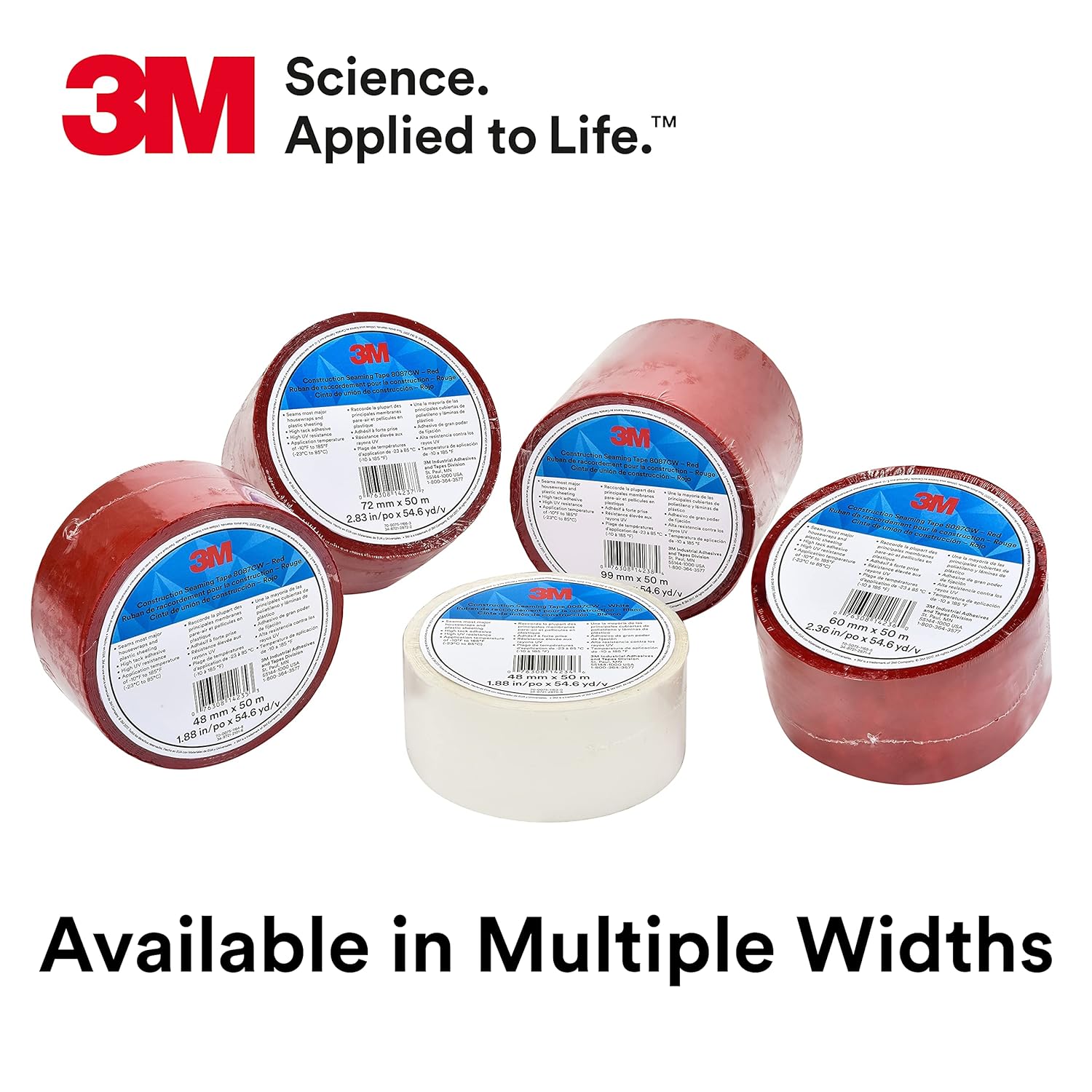 3M Construction Seaming Tape - Durable Moisture-Resistant Tape for Seaming Insulation