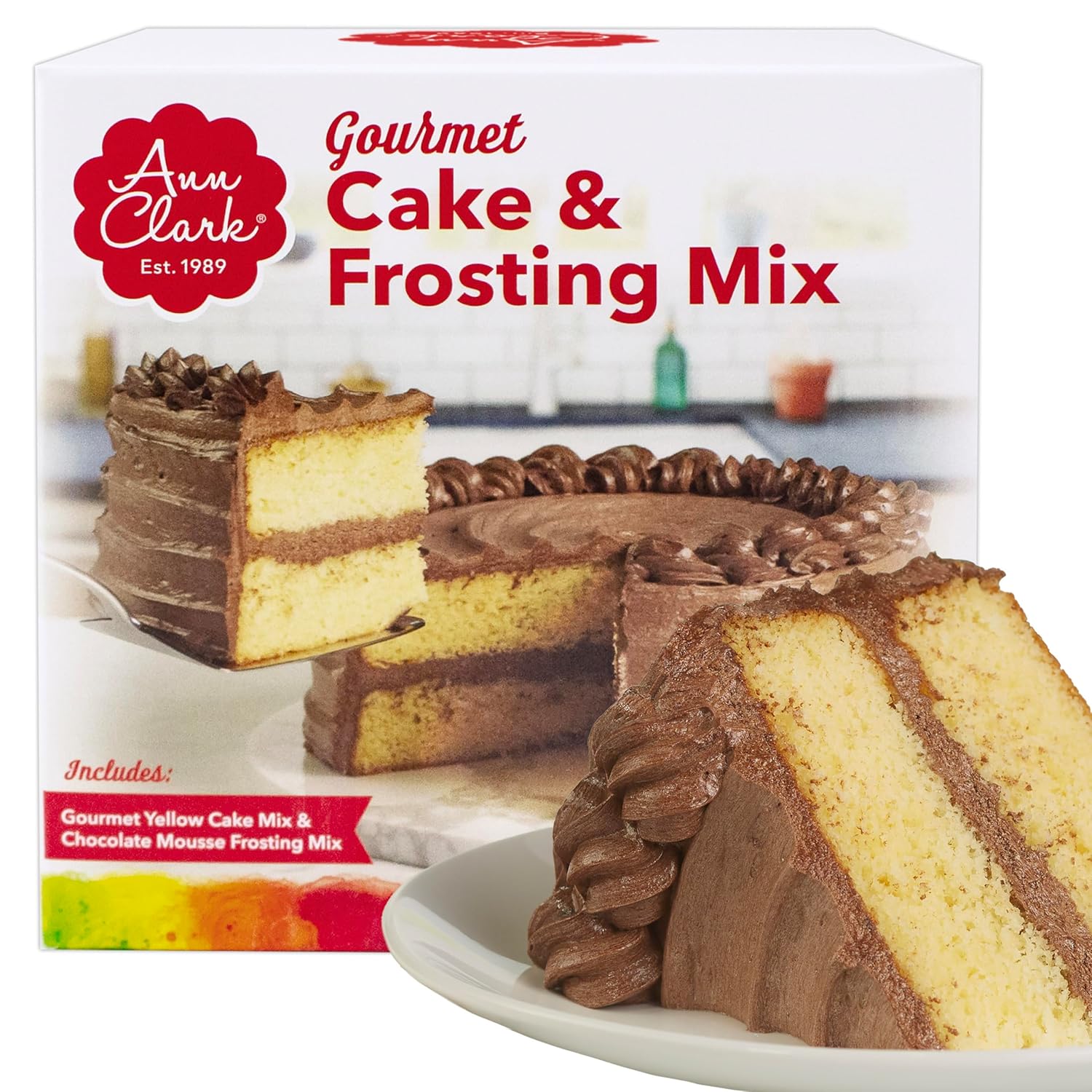 Ann Clark Gourmet Yellow Cake Chocolate Mousse Frosting Mix