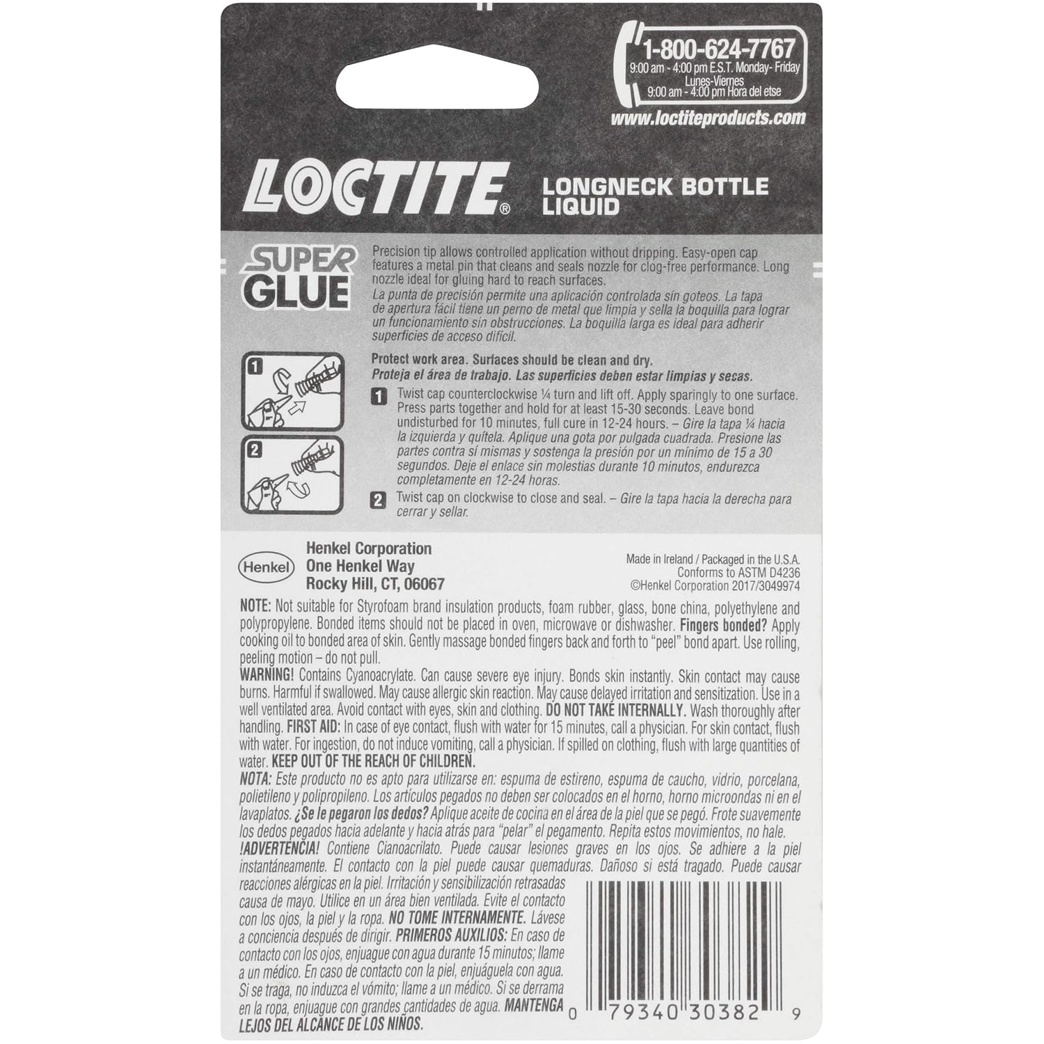 Loctite Super Glue 10-Piece - Longneck 2-Pack Clear