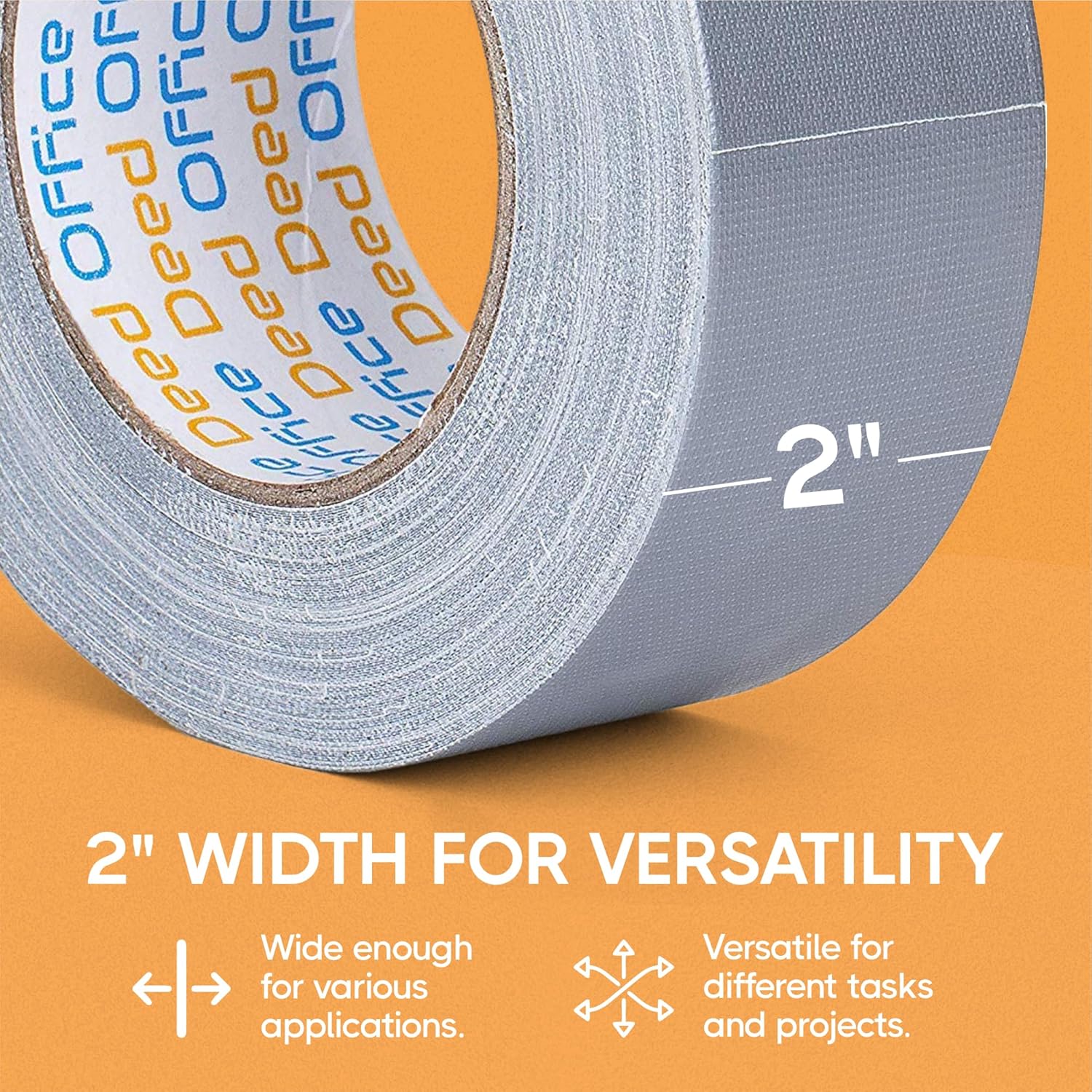 Office Deed 12-Roll Heavy Duty Duct Tape Bulk Pack 360 Yards
