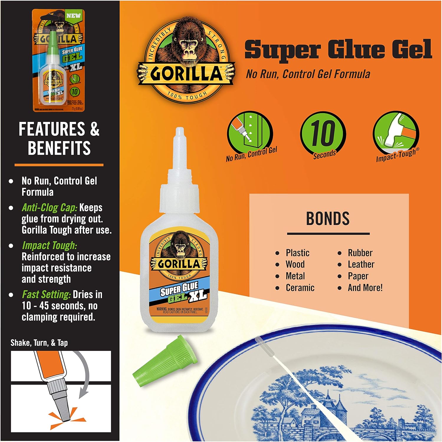 Gorilla Super Glue Gel XL Ultimate Performance 25 Gram Clear