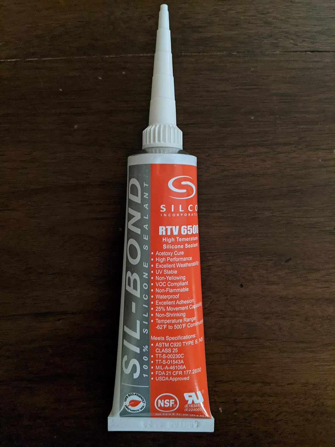 Silicone Adhesive Red RTV 6500 Industrial Construction Grade
